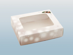 Vánoční krabička - na perníčky a cukroví / 12 x 10 cm