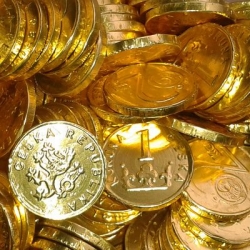 Čokoládová mince - KORUNA / DVOUKORUNA 