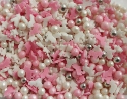 Cukrový posyp - MIX růžový / 50 g 