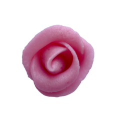 Modelované květinky - RŮŽE růžová mini / 1 ks 