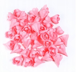 Jedlá dekorace (jedlý papír) - RŮŽE 3 cm / růžová/ 60 kusů 