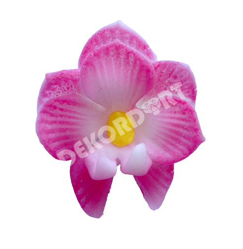Modelované květinky - ORCHIDEJ růžová / 1 ks 