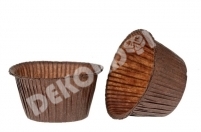 Cukrářské košíčky na muffiny s lemem 50 x 32  HNĚDÉ - 100 kusů 