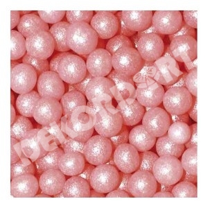 Cukrové kuličky růžové světlé s perletí  30g