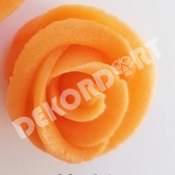 Modelované květinky - RŮŽE oranžová malá/ 1 ks  