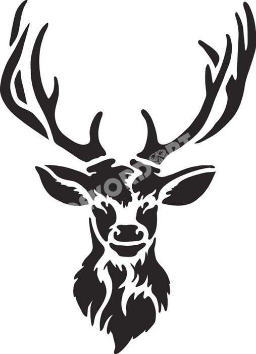 Šablona - Hlava jelena 20 x 30 cm 