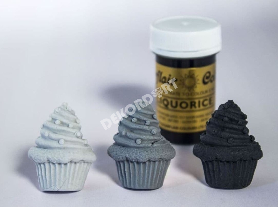 Barva gelová Sugarflair - Černá / Liquorice 