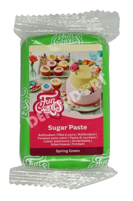 Potahovací a modelovací hmota - Zelená 250 g (Spring Green) /Fun Cakes 