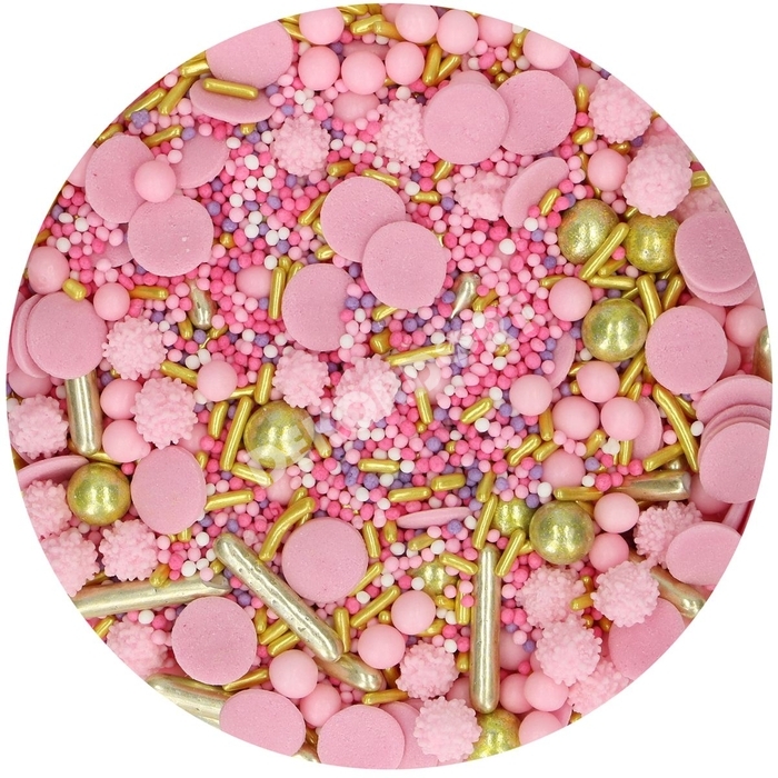 Cukrová dekorace (Fun Cakes) - Glamour Pink (kuličky, tyčinky, konfety)/ 30 g