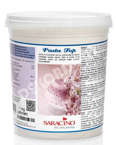 TOP PASTE - Potahovací hmota bílá / Saracino 1 kg