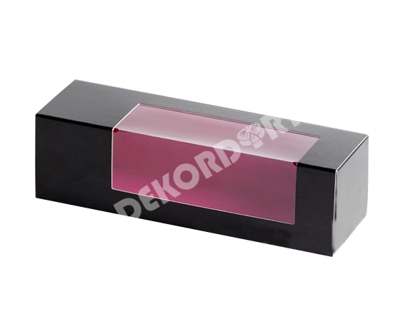 Krabička na MAKRONKY - Černo růžová 
